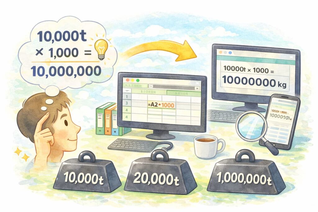 1万トンは何キロ?身近な例・比較で一発理解|2万トン・100万トンとの違い | ミテポチ